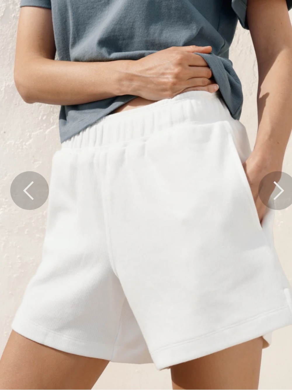 AYR Gray Shimmy Elastic-Waist Athletic Shorts